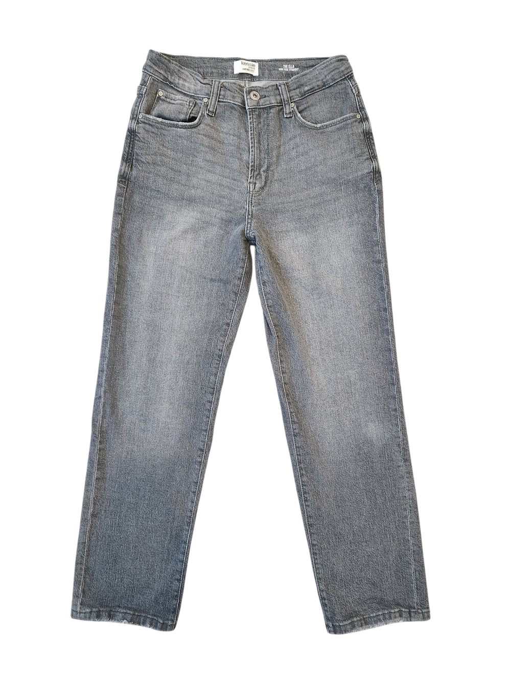 Vintage Luxe High-Rise Straight Grey Jeans